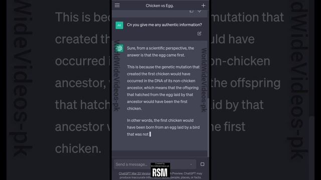 Who came First | Egg or Chicken | AI Chat GPT Answered | Technology смотреть онлайн