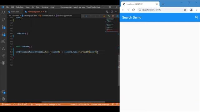 Flutter Search Bar - Implementation with search delegate | Search Bar in Flutter | Material Search смотреть онлайн