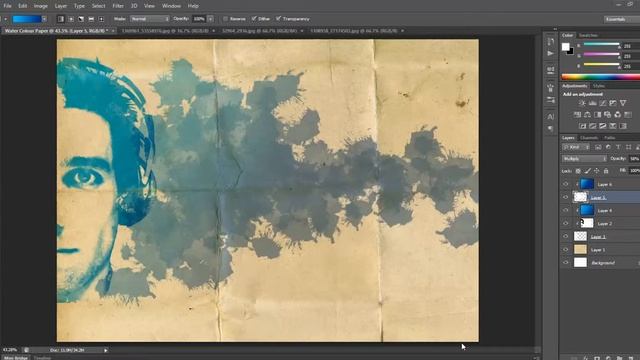 Water Colour Paper Photoshop Tutorial: Video 1 of 6 смотреть онлайн