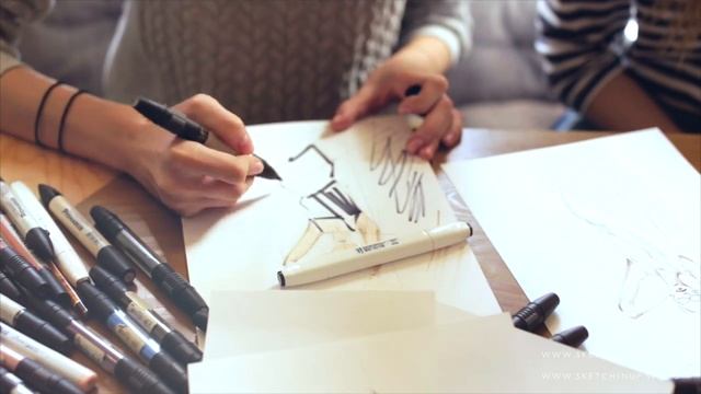Fashion скетчинг маркерами смотреть онлайн