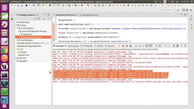 how to connect to mongodb with authorization enabled in java using String Uri format | Part 3 смотреть онлайн