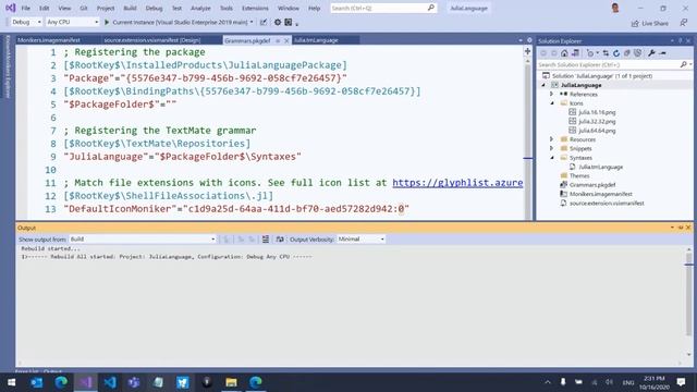 Writing Visual Studio Extensions with Mads - Supporting new Languages with TextMate Grammar Files смотреть онлайн