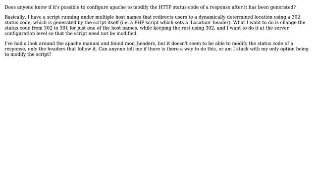 DevOps & SysAdmins: Modify the HTTP status code after PHP has finished generating a response смотреть онлайн