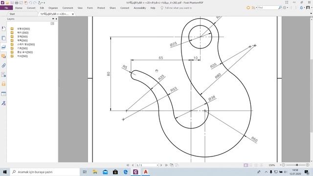Autocad Kanca Çizimi | Autocad Hook Drawing | Autocad Dibujo de Gancho | Exercise 50 смотреть онлайн