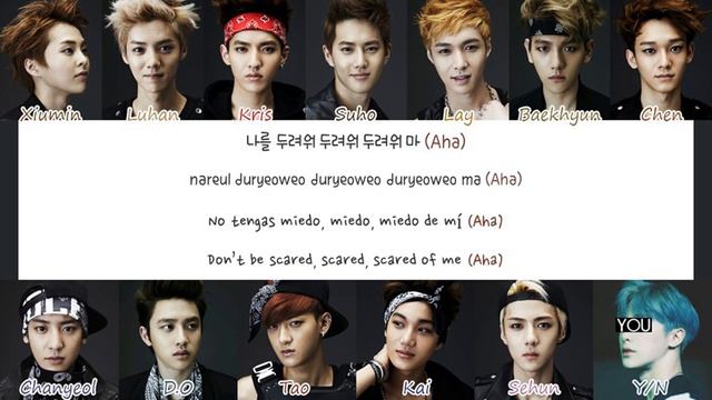 EXO (OT12) (13 Members) – Wolf (늑대와 미녀) - Color Coded Han/Rom/Esp/Eng смотреть онлайн