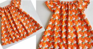 Сшить детское платьице с кокеткой ну очень просто!!