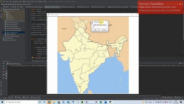 "Guess the Indian State" Game created in Python - Map Quiz Game смотреть онлайн