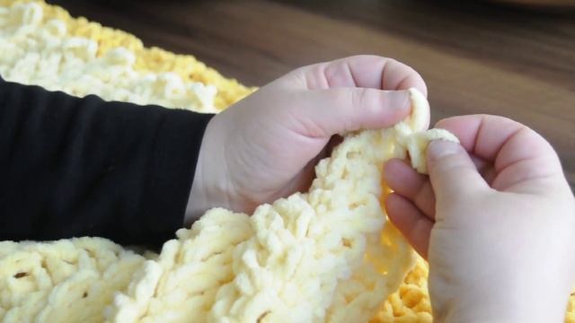 Alize Puffy Fine Ombre Batik Parmak Battaniye Yapımı Video5