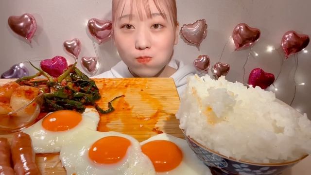 ASMR Fried Egg Green Onion Kimchi【Mukbang/ Eating Sounds】【English subtitles】 смотреть онлайн