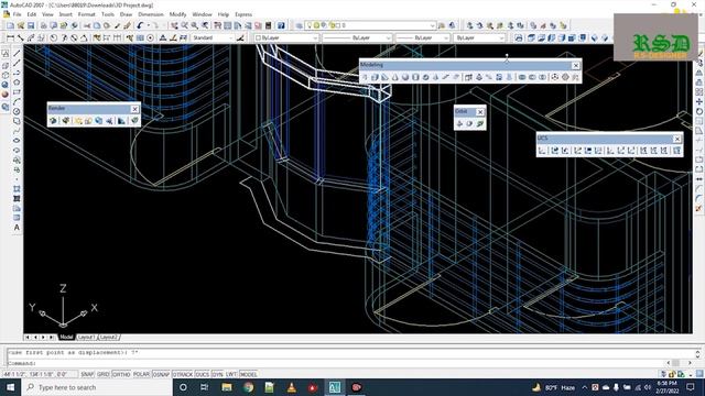 AutoCAD 3D Complete Tutorial-8 | AutoCAD 3D Sun Shade | AutoCAD 3D House Modeling Tutorial | смотреть онлайн