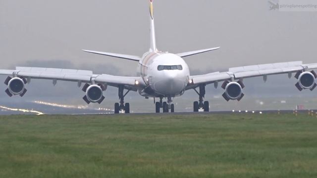 Air Belgium Airbus A340 Landing at Brussels Airport Zaventem! смотреть онлайн
