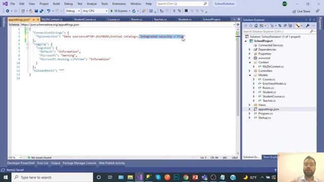 76. Setup your connection string in appsettings.json [Step 2] смотреть онлайн