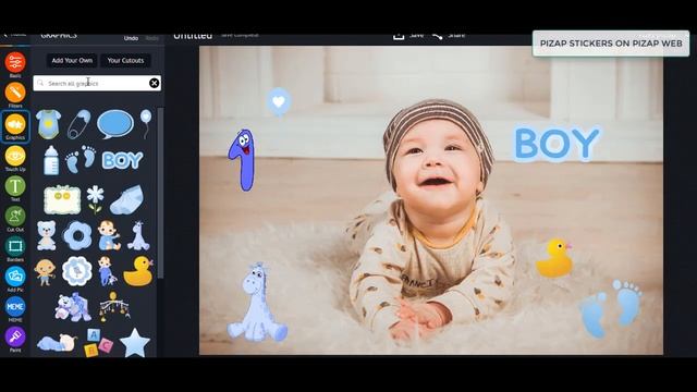 piZap's Quick Photo Editing Tutorial: piZap Stickers on piZap Web смотреть онлайн