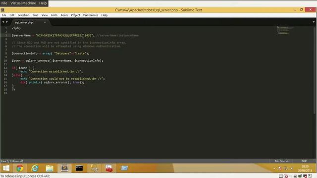 Configurando uma conexão PHP com SQL Server Express 2014 смотреть онлайн