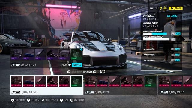 Porsche 911 GT2 RS - All Maxed Out Engines Stats+Sound | Need For Speed Heat