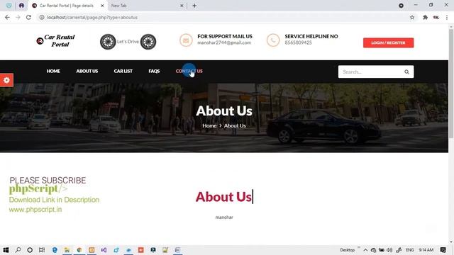 PHP Car Rental Website | Online Car Rental System Using PHP and MySQL With Source Code смотреть онлайн