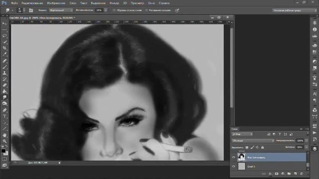 Рисунок в Photoshop человека смотреть онлайн