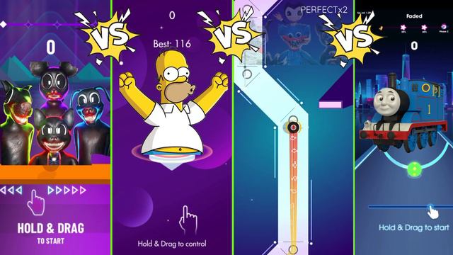 The Cartoon Band - Simpson - Horror Creatures - Thomas The Train - Music Games смотреть онлайн