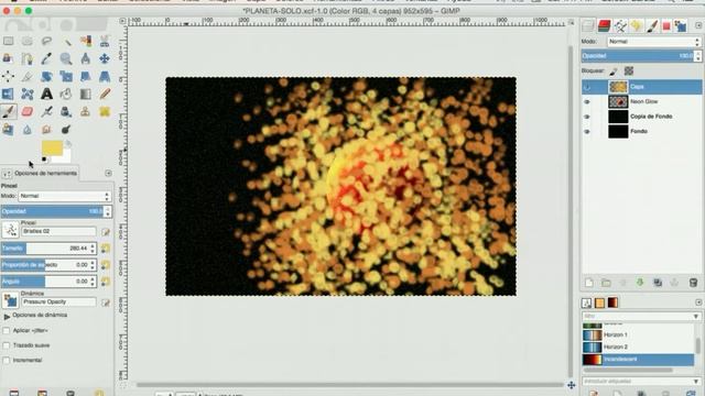 Tutorial de Gimp - lección 18. Creando un wallpaper del espacio exterior. смотреть онлайн