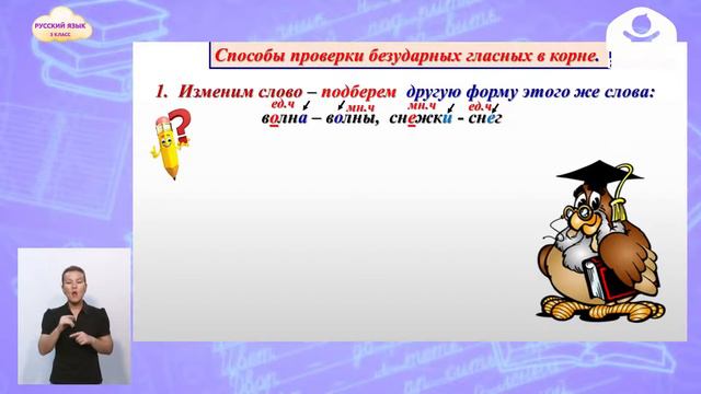 3-класс | Русский язык | Правописание слов с безударными гласными в корне смотреть онлайн