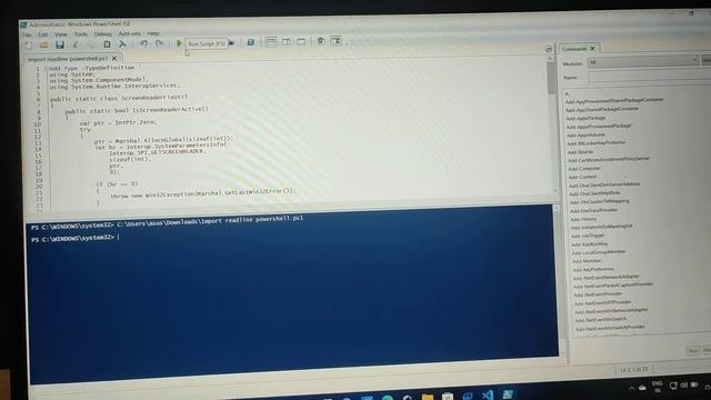 Windows PowerShell detecting that you are using Screen reader, problem, 100 , percent solution, смотреть онлайн
