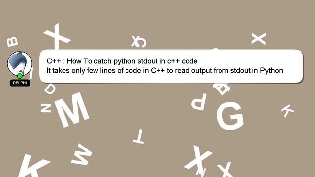 C++ : How To catch python stdout in c++ code смотреть онлайн
