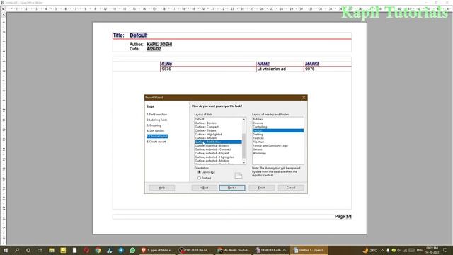 Write the steps to create a Report in openoffice base / Creating Reports in Open Off(I.T Skill 402) смотреть онлайн