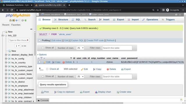 1.4 Demo mereset password user admin dengan phpmyadmin смотреть онлайн