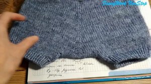 Детские шорты на лямках спицами