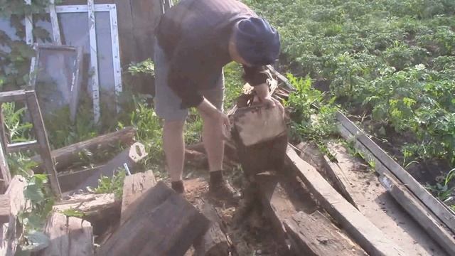 заготовка дров самодельной пилой смотреть онлайн