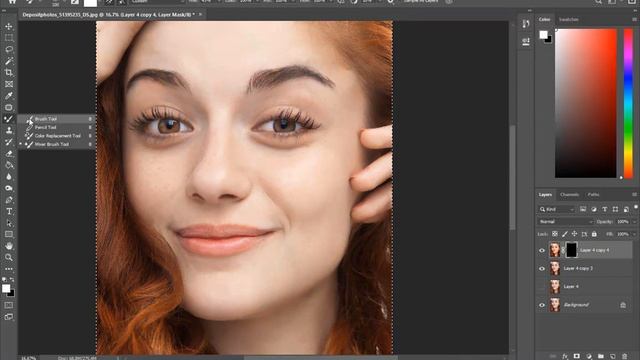 Retouch portrait photo in photoshop / photo retouching / Photoshop / photoshop retouching tutorial смотреть онлайн