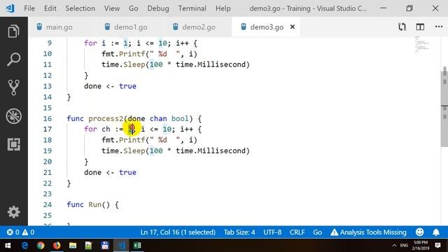 Use Channels in Goroutines with GoLang смотреть онлайн