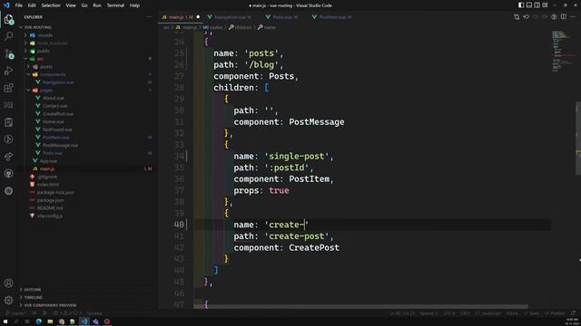 51. Usage and benefits of the Named Routes in the Vue Router - Vue 3 смотреть онлайн