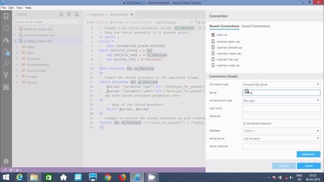 Create Stored Procedure in Azure Data Studio смотреть онлайн