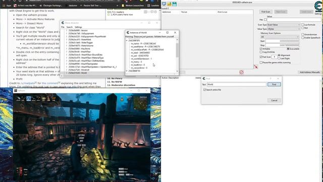 Tutorial: Get Seed Of A Multiplayer Valheim Server Using Cheat Engine