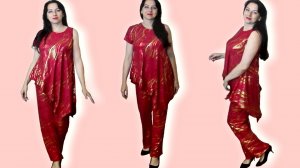 Сшить необычный наряд без лекал и заморочек своими руками? Брюки + блузка. Асимметрия. Часть1. Крой.