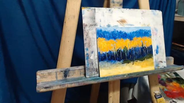 Пейзаж маслом написать мастихином просто. Ни дня без кисти #OilPainting #живописьмаслом