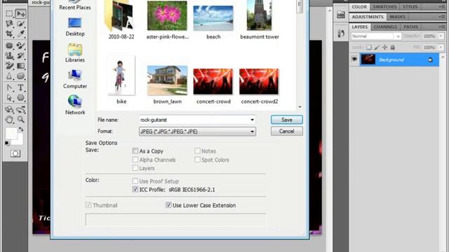 Photoshop CS5 Tutorial Saving Images Adobe Training Lesson 15.1