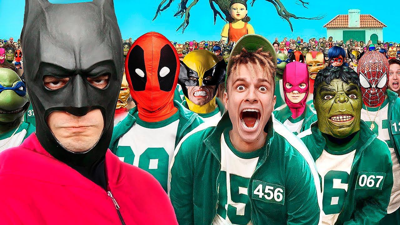 ИГРА В КАЛЬМАРА с СУПЕРГЕРОЯМИ ! смотреть онлайн