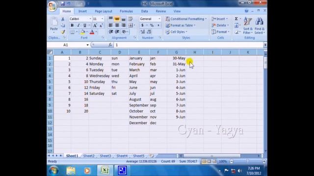 Change Height and width of Rows & Columns, MS Excel F.Teacher - 3 смотреть онлайн