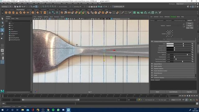 How To Model A Fork In Maya | Intro To Maya 2020