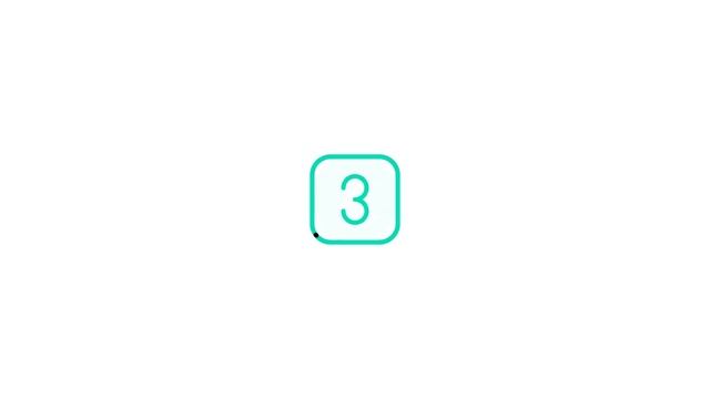 3 number Lottie JSON animation смотреть онлайн