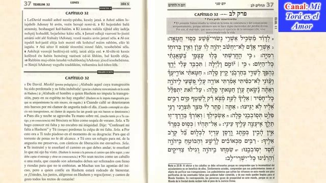 Salmos 32 Hebreo Español Tehilim 32 смотреть онлайн
