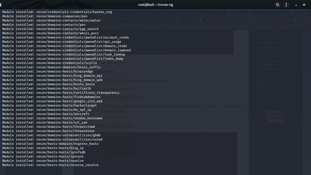 Recon-ng installation смотреть онлайн