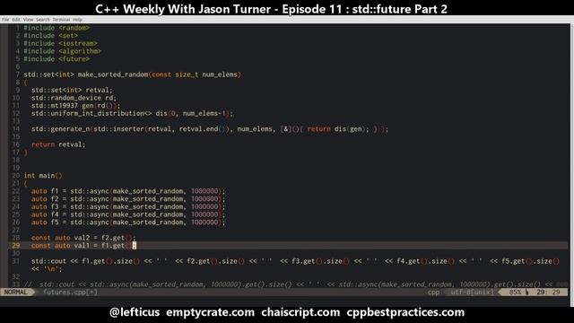 C++ Weekly - Ep 11 std::future Part 2 смотреть онлайн
