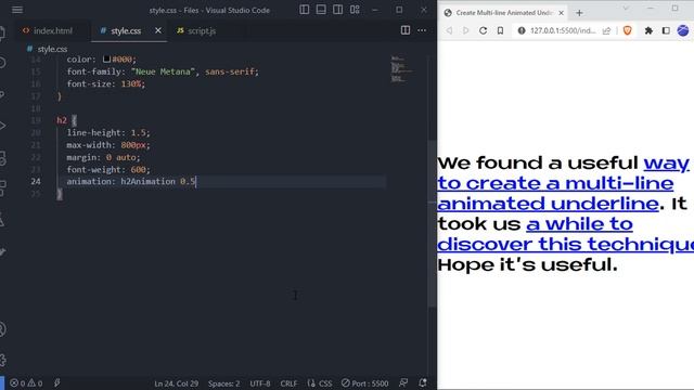 Create Multi-line Animated Underline Using Html Css Only | Draw Underline Link Hover Effect Pure Cs смотреть онлайн
