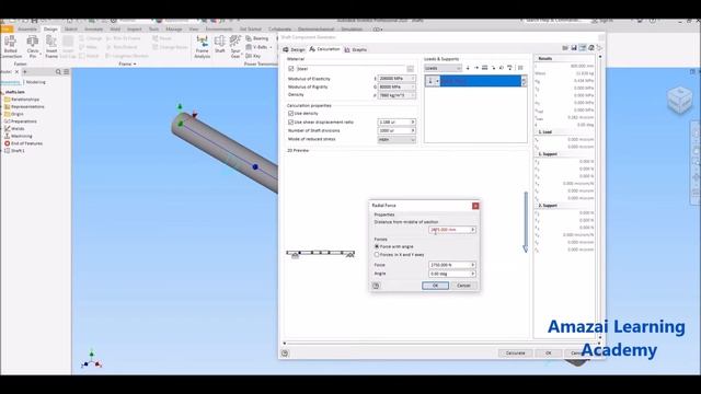 Shaft Design with load calculation Example 1 in Auto desk Inventor смотреть онлайн