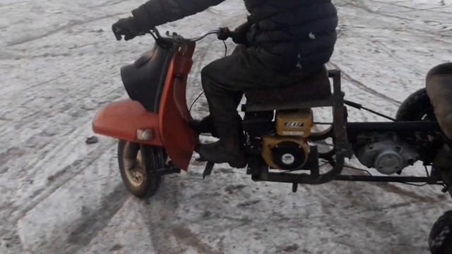 переставили мотор от мотоблока на муравей, вот проверяем!!! смотреть онлайн