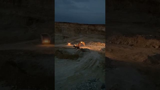 Работа на щебеночном карьере с загрузкой машин ночная смена смотреть онлайн