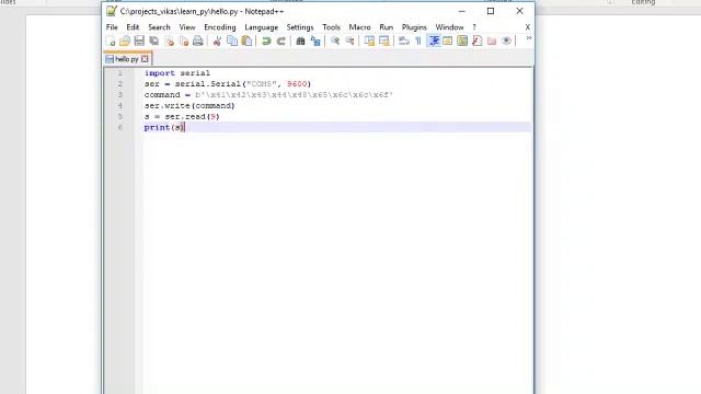 Send Hex text on Windows on Serial Port using Python смотреть онлайн
